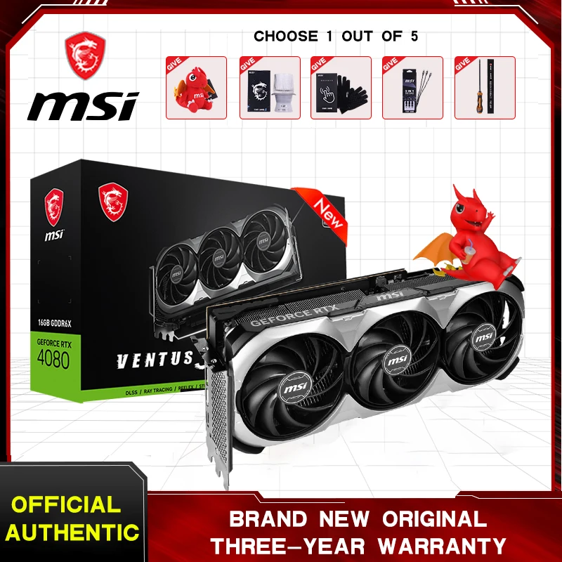 

Graphics cards MSI GeForce RTX 4080 16GB VENTUS 3X OC