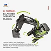 HUINA 1593 1:14 RC Alloy Excavator 22CH Big Screw drive Simulation Excavator Remote Control Track Engineering Vehicle Toy boy 4