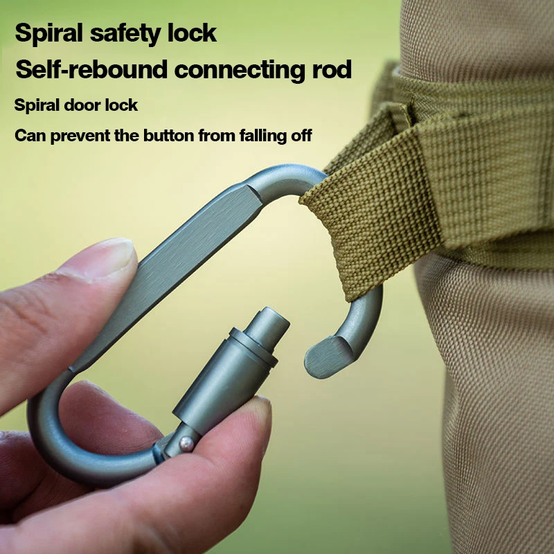 5pcs Tactical Carabiner Edc Gadgets Outdoor Survival Caribiner Keychain Tactical Goods Accessories Quickdraw Clip Caribiner Hook 5