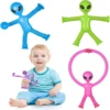 Cartoon suction cup telescopic tube, alien versatile shape stretching tube, parent-child interactive puzzle decompression toy 1