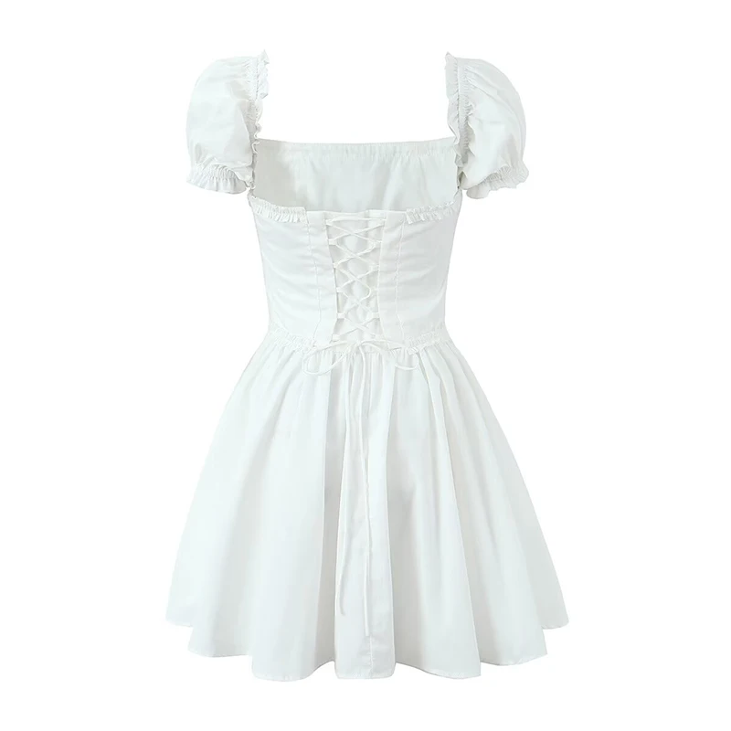 YENKYE New Women Sexy Off Shoulder White Mini Dress Short Sleeve Low Waist Lace Up Back Sweet Summer Dresses Cotton Robe - AliExpress 200000345 YENKYE New Women Sexy Off Shoulder White Mini Dress Short Sleeve Low Waist Lace Up Back Sweet Summer Dresses Cotton Robe - AliExpress 200000345