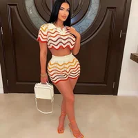 Addison Knitted Striped Short Set 3