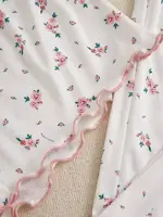 Women Pajama Set Lace Patchwork V-Neck Sleepwear Sexy Nighties Suit Camisole Top Printed Shorts Soft Pyjamas Loungewear - Image 4
