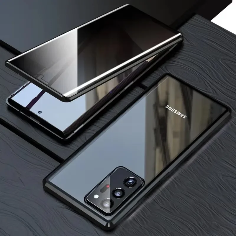 Double-Sided Tempered Glass Magnetic Privacy Phone Case