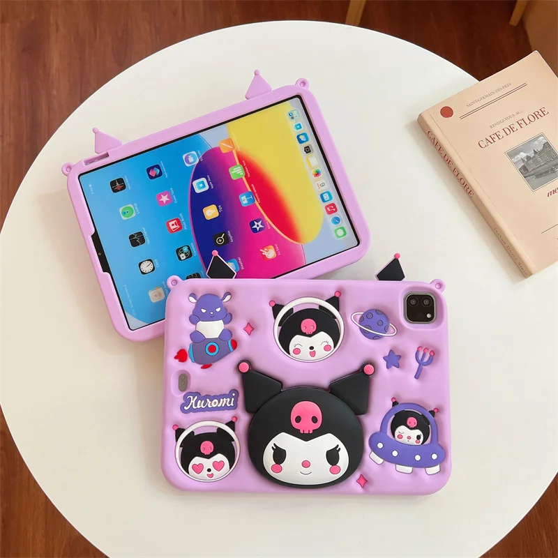 Cute 3D Cartoon Stand Silicone Tablet Protective Case