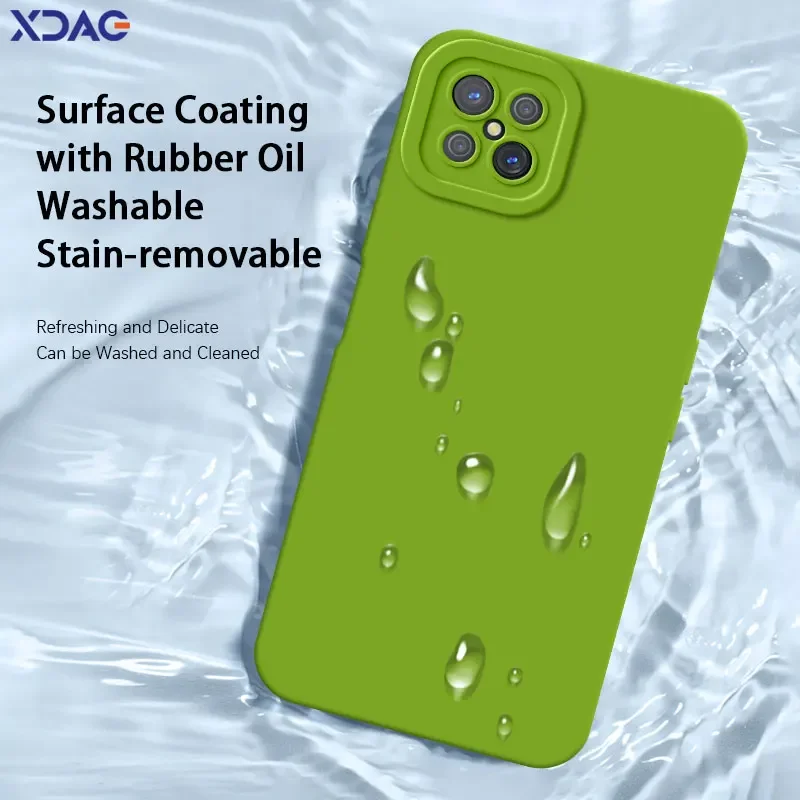 Angel Eyes Square Liquid Silicone Phone Case for OPPO A92S