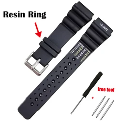 Diver Rubber Resin Strap - Sport Watch Band ND Limits Bracelet Accessories (Black - 24mm)