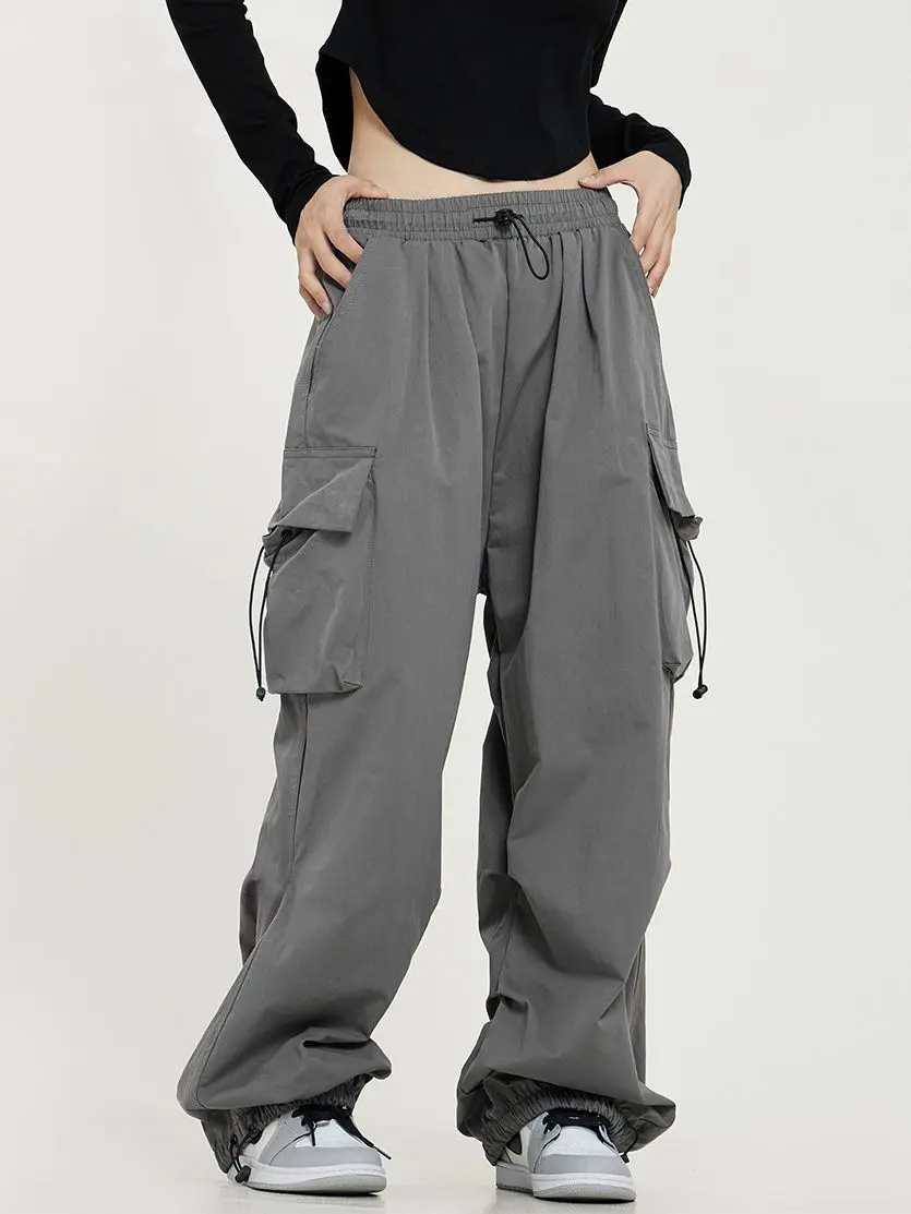 

Punk Cargo Pants Women Gothic Harajuku Wide Leg Trousers For Female Spring Summer Streetwear Hippie Fashion Joggers Trousers