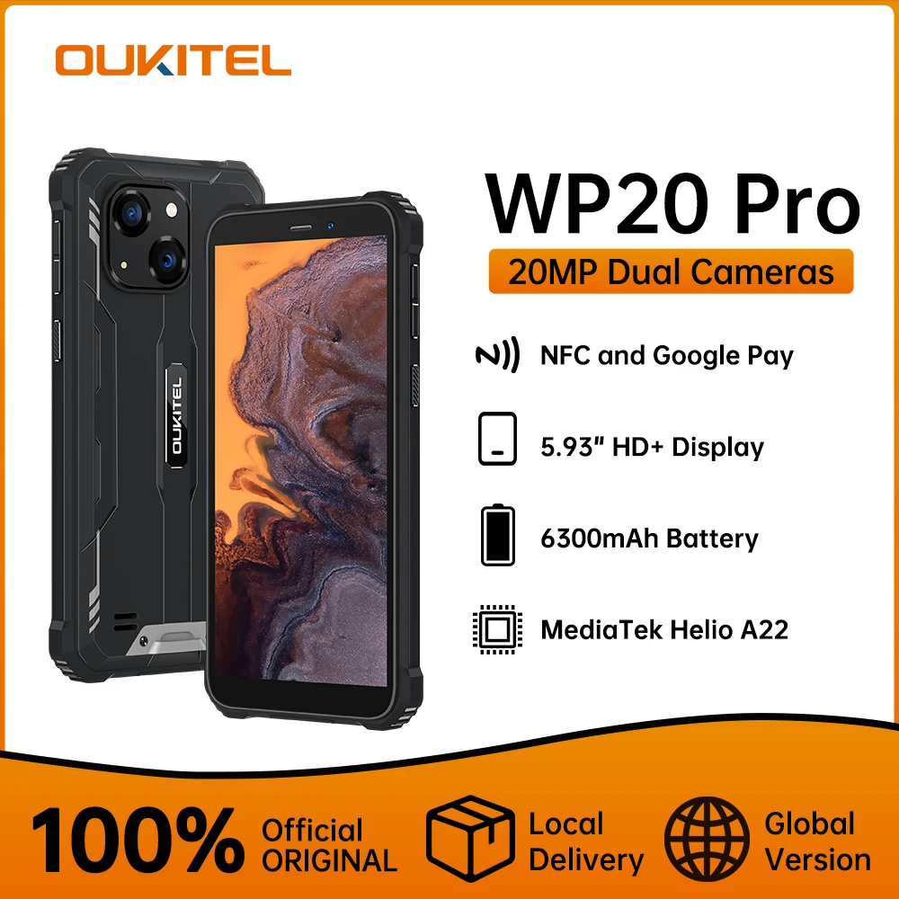Oukitel Wp20 Pro Smartphone Robusto 5.93 "4Gb + 64Gb 6300Mah Octa Core Cellulare 20Mp Cellulare Nfc
