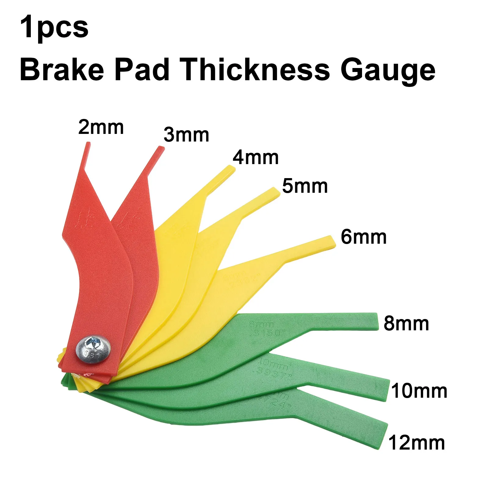 

40g Thickness Gauge Dangerous Driving State Green High Quality Material Indicate Wear Red Replaced Size: 13*2.5cm