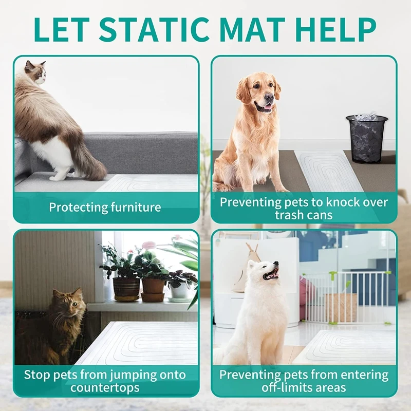 Pet Safe Shock Mat Indoor Training Pad for Dogs and Cats Electric Repellent Mat for Cats Dogs Off Furniture Counter