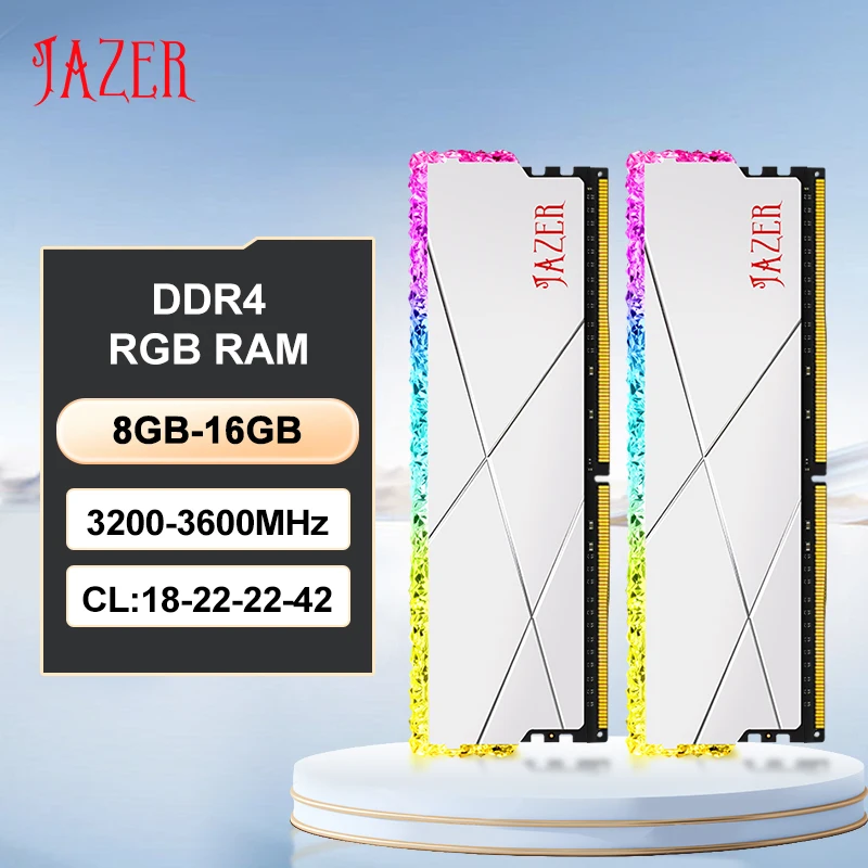 JAZER RGB RAM DDR4 8GB 16GB Memory DDR4 8GBx2 16GBx2 3200MHz