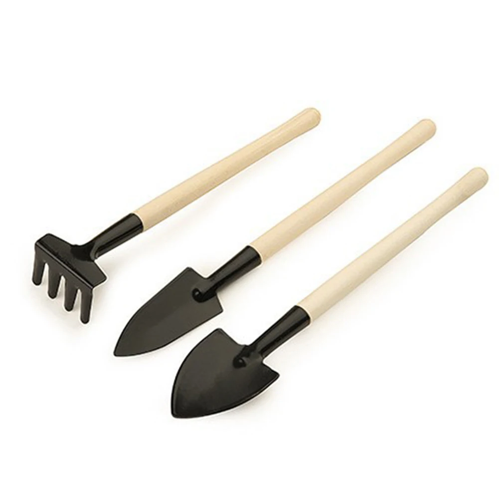 3Pcs/Set Shovel Rake Spade Set Mini Garden Tools Multifunction 2