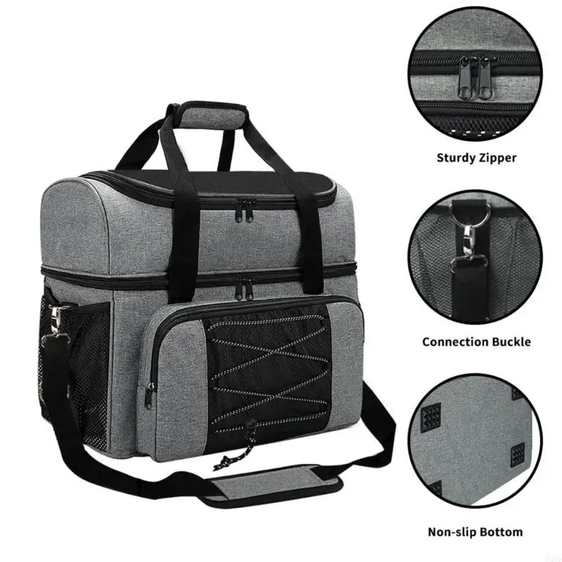 Porta bowling capacità porta bowling con imbarcati per scarpe da viaggio portatili imbottiti borsetta per scarpe da - immagine 4