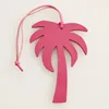 Coconut tree monochrome pattern women's good-looking bag pendant small accessories genuine leather keychain pendant 6