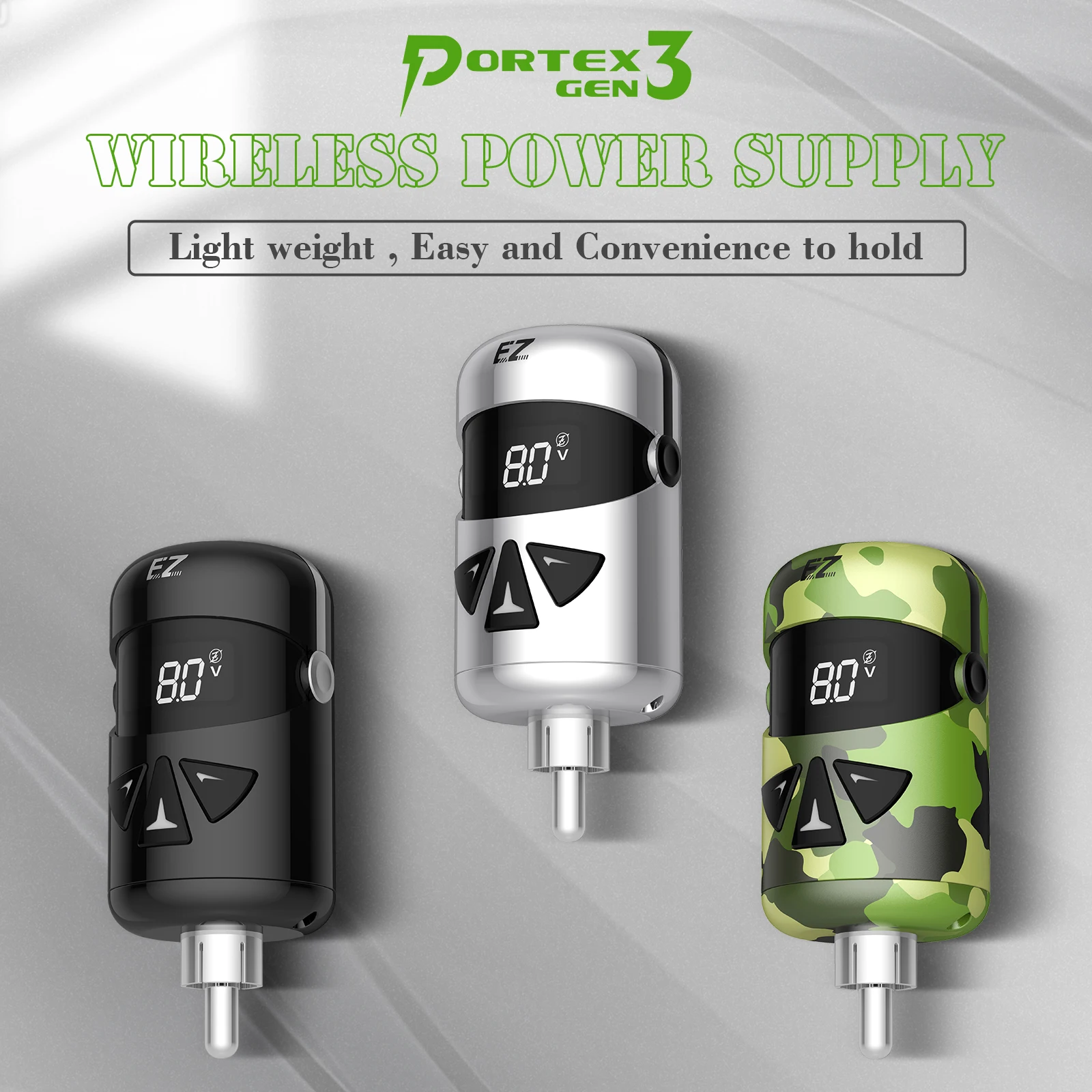 Tattoo Battery Pack EZ Portex PG3 Mini Wireless Power Supply 1100mAh Battery Capacity for RCA Connector Tattoo Machine