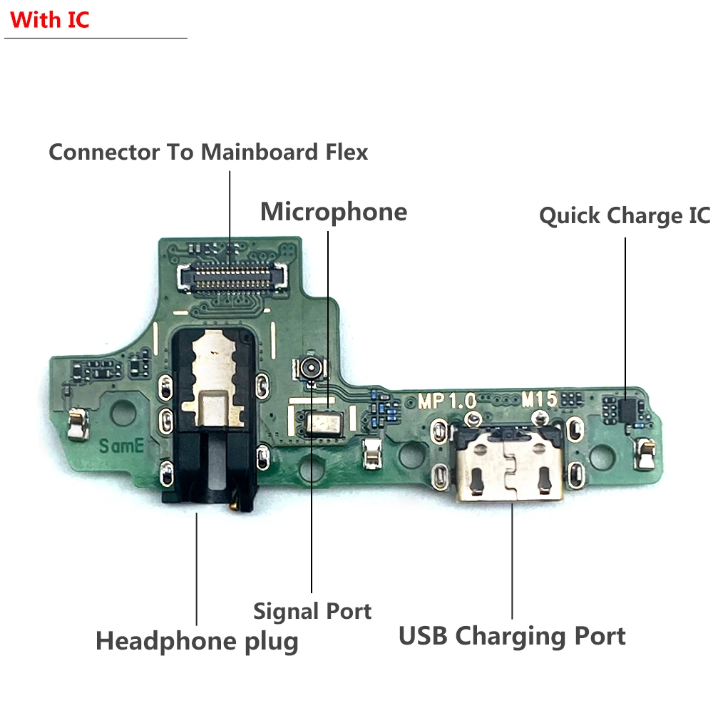 10Pcs Bottom Dock USB Date Quick Charger Board Charging Flex Cable For Samsung A02S A03S A12 A02 A12 A30S A50S A01 Core A10S