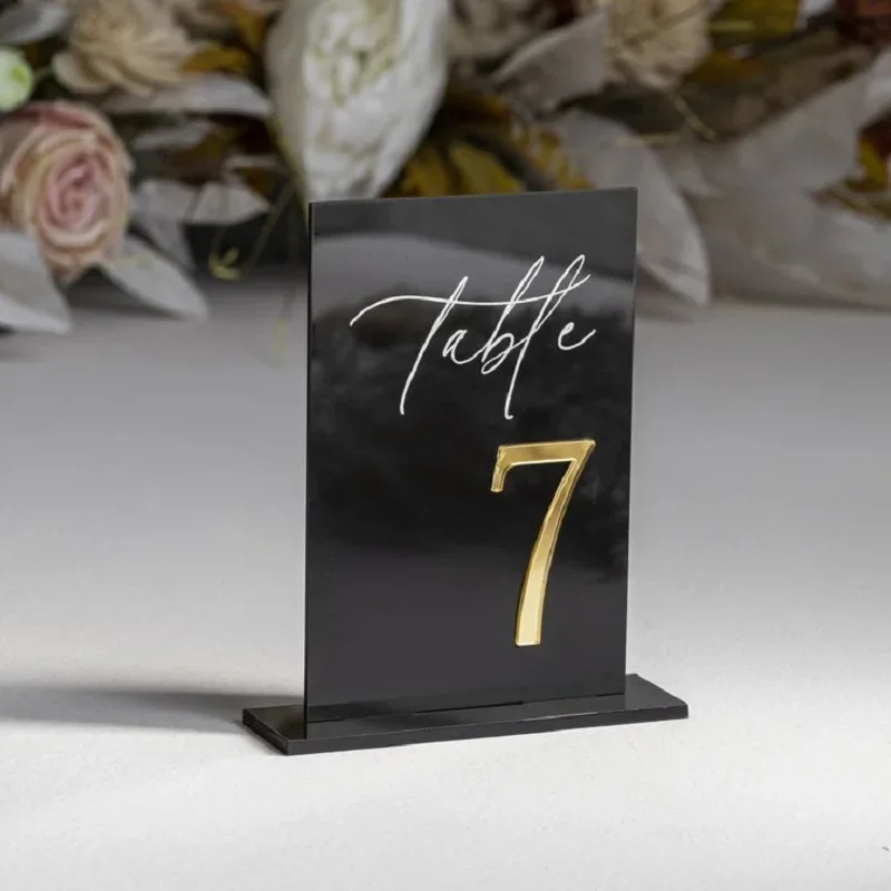 Modern Wedding Digital Wedding Table Numbers Plate Digital Desktop Indicator Acrylic Table Signs