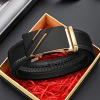 Men belt Leather Belt Metal Alloy Automatic Buckle Brand Luxury Design Waist Belts for Men Strap Male 3