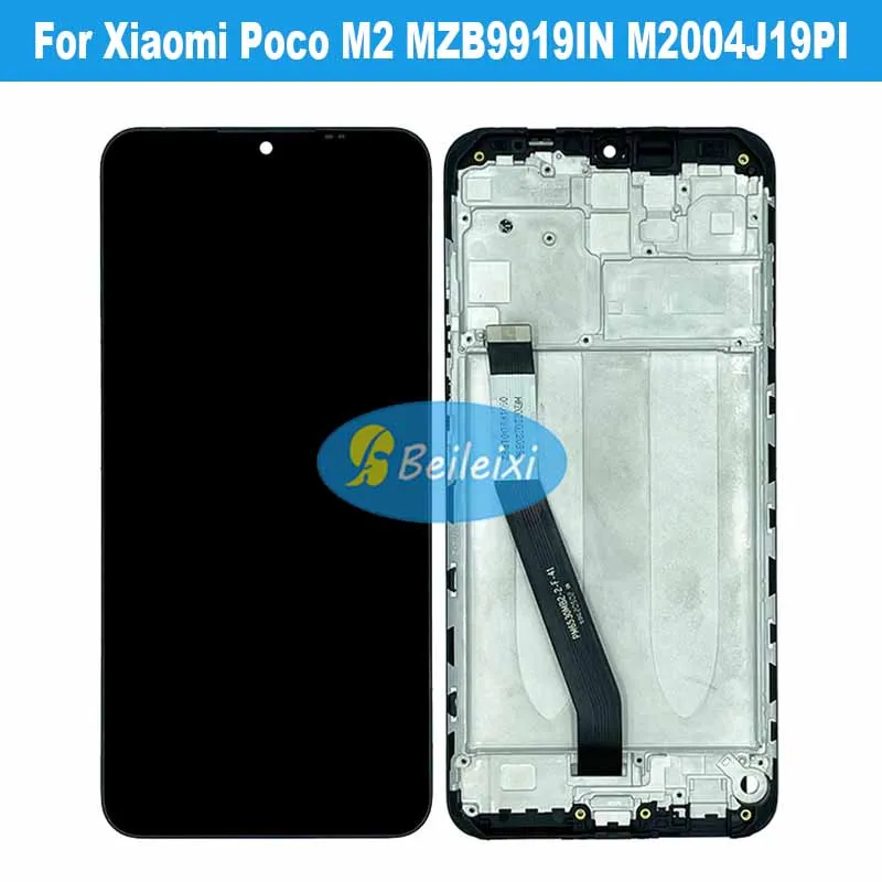 ЖК-дисплей с сенсорным экраном и дигитайзером в сборе для Xiaomi Poco M2 MZB9919IN M2004J19PI
