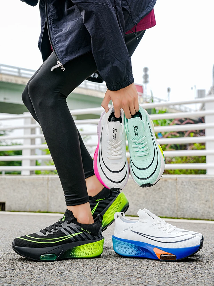 Air Cushion Men Sports Running Shoes Casual Marathon Breathable Lightweight Women's Comfortable Athletic Nonskid Walking Sneaker 6