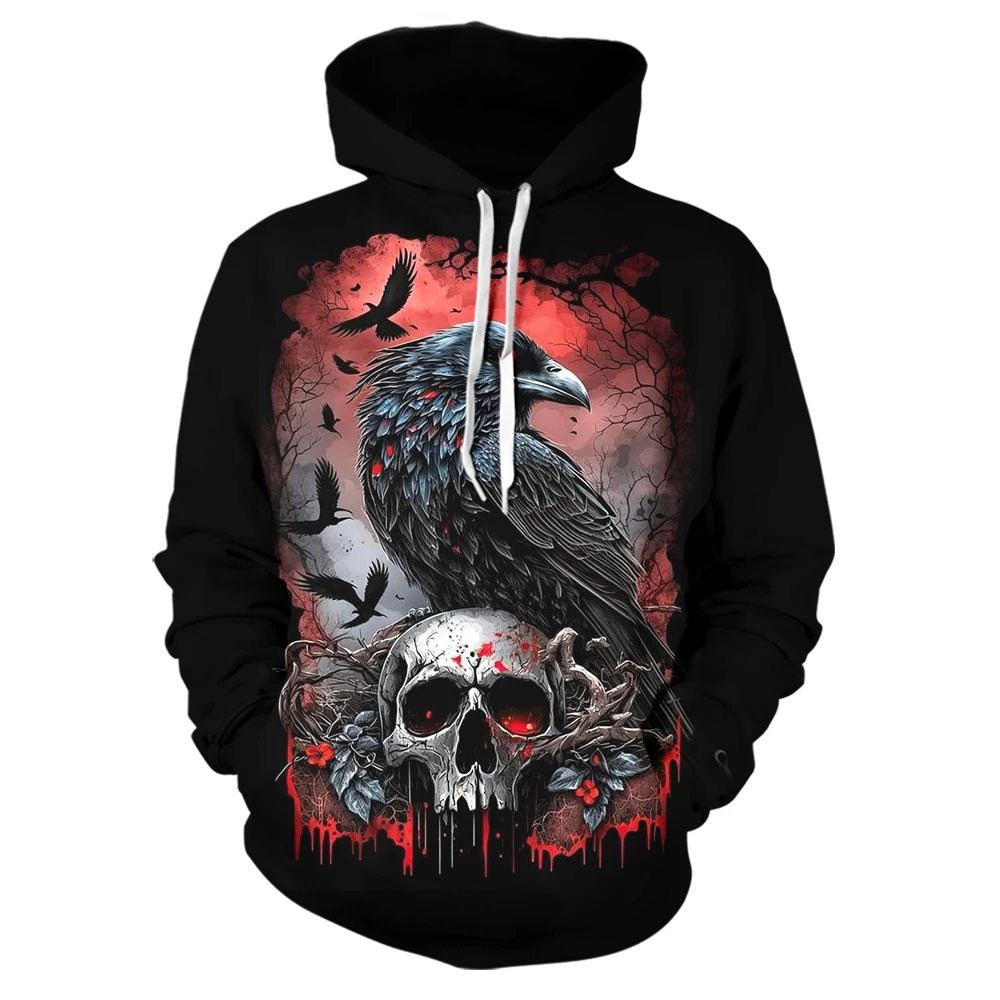 Men's Hooded Sweatshirts Men Skulls Novelty Hoodies Sweatshirts Fashion Unisex horror Hoody Oversized Hoodie Leisure New
