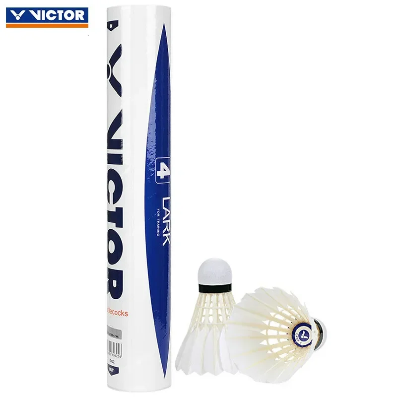 New Genuine Victor Lark 4 Shuttlecocks Badminton Shuttle Duck Feather Ball for Training