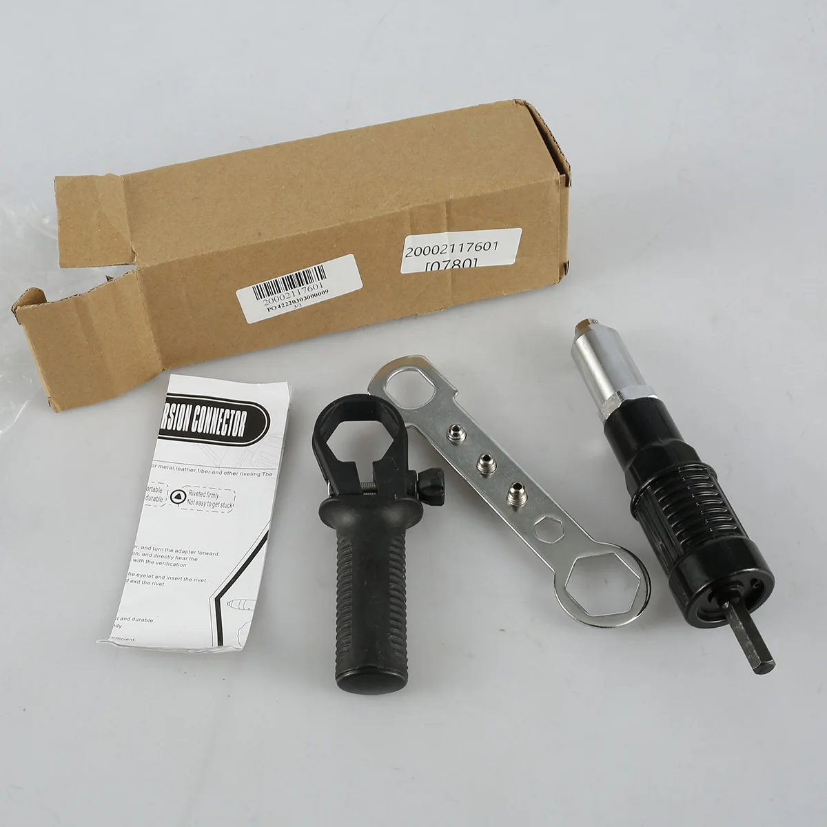 

Riveter Adapter Alloy Electric Riveter Converter Attachment Removable Electric Power Drill Riveting Hand Tool Accessories with