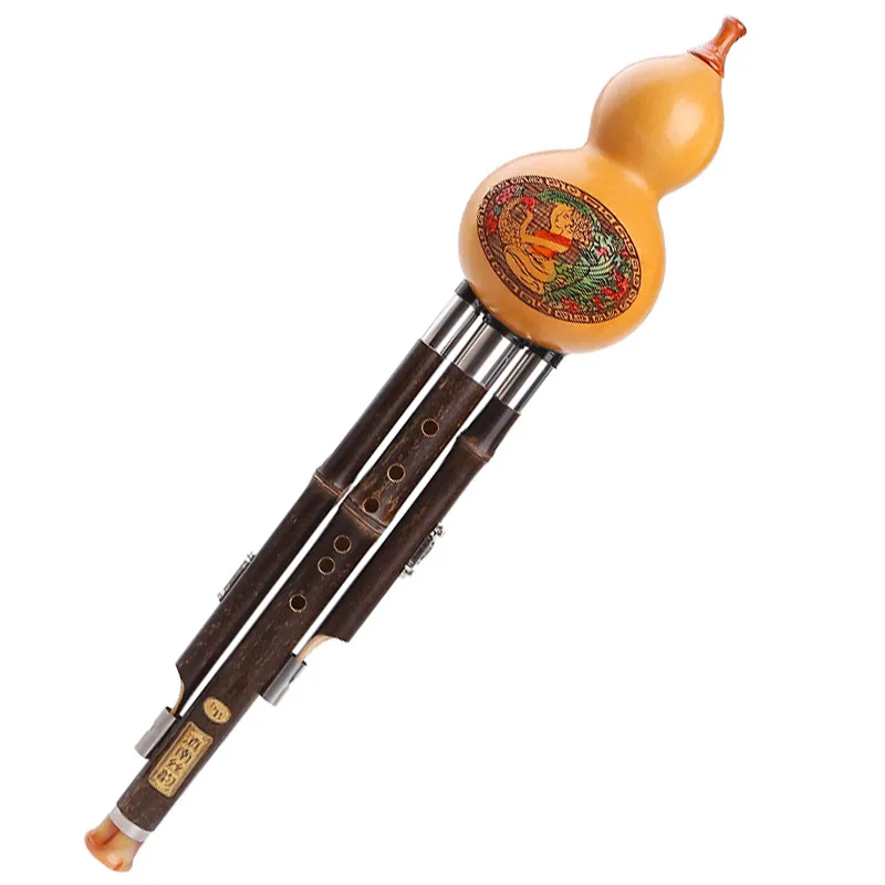 

Cucurbit Flute Hulusi Natural Gourd and Bamboo Flauta Hulusi C/ bB Key Professional Detachable Flute Hulusi Musical Instrument