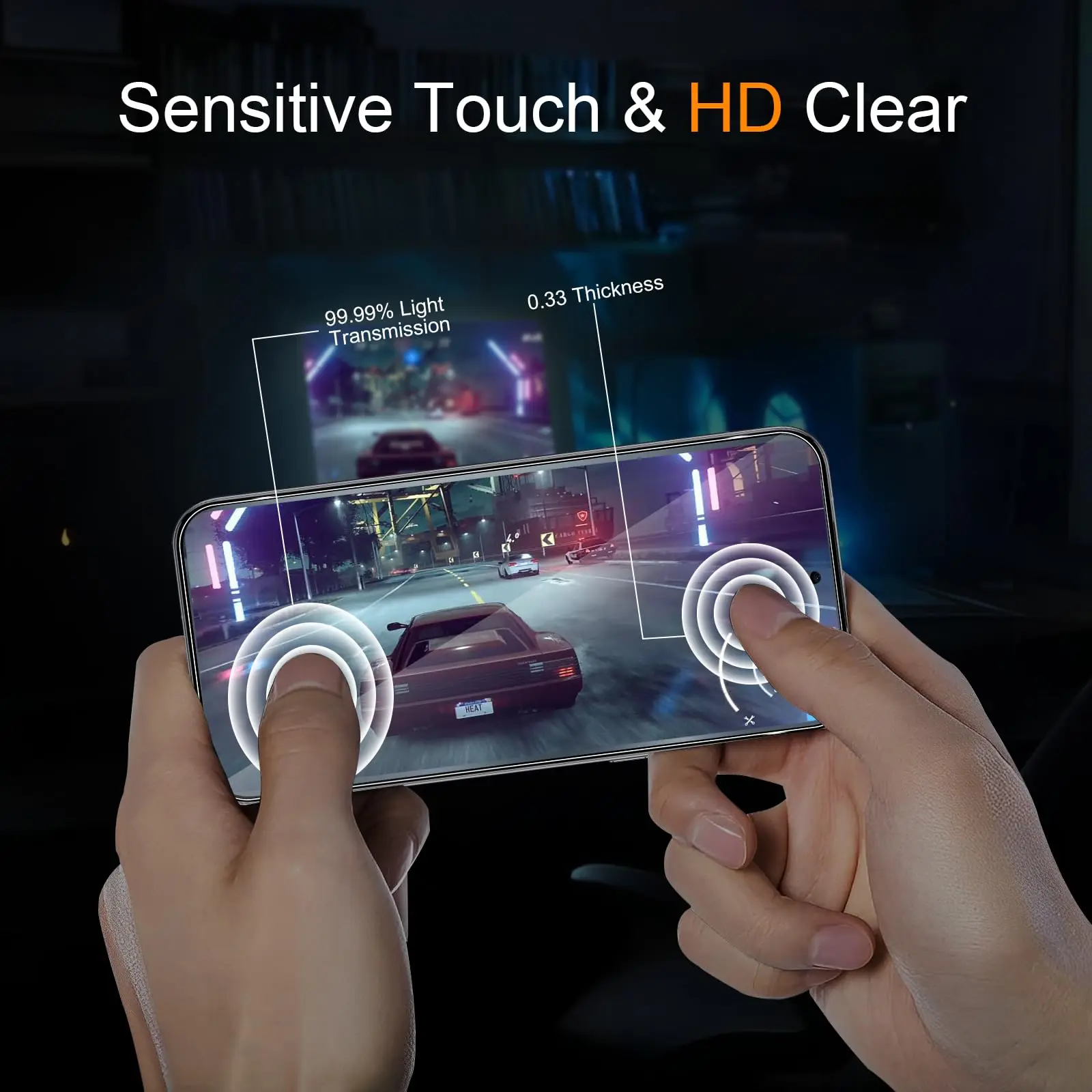 Premium HD Crystal Tempered Glass Screen Protector - 6.6 inch, Ultra-Strong 9H Anti-Scratch, Case Friendly