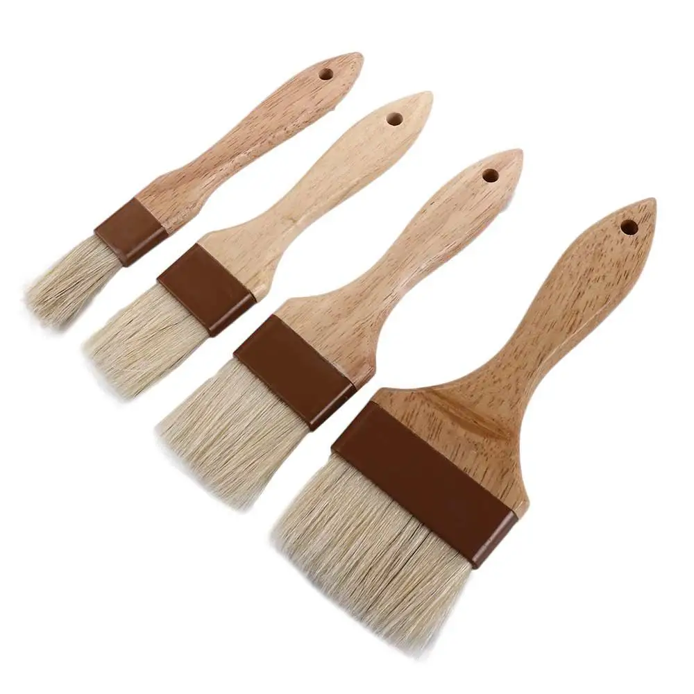 Description Picture 4 of itemKitchen Cooking Brushes Barbecue Oil Brush Wooden Handle Bristle Brushes Flat Pastry Baking Brush