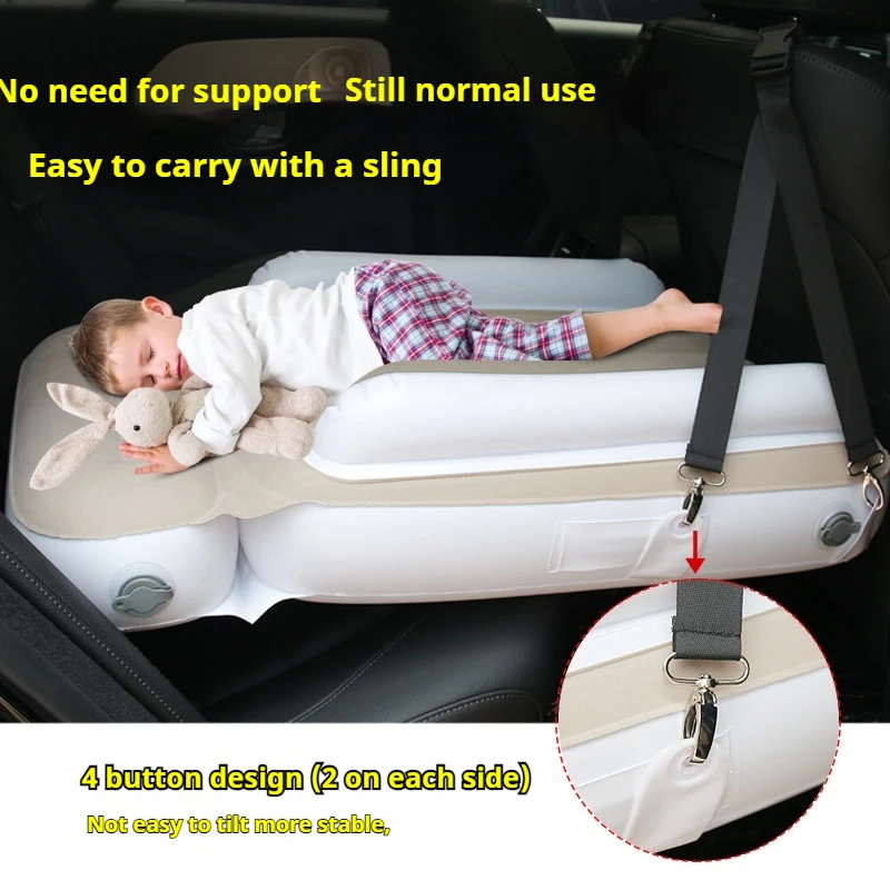 New Product Car PVC Flocking Portable Airplane Train Bus Outdoor Inflatable Bed Station Wagon Rear Seat