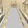 Luxury Gold Hall Corridor Carpet Non-slip Washable Runner Carpets Stairway Hallway Stairs Home Decor Rug Customizable Aisle Rug 1