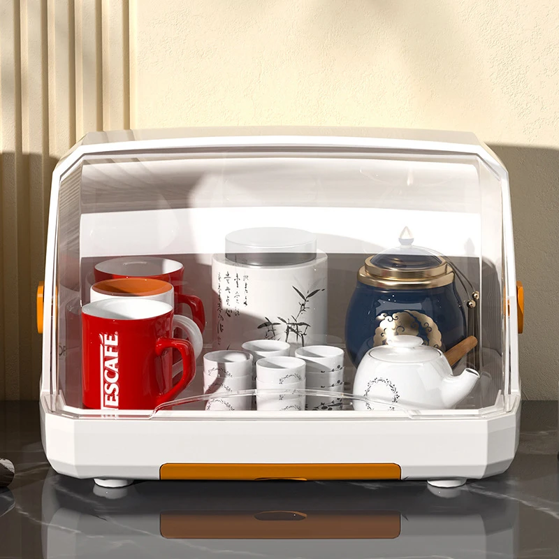 Clear Dustproof Water Cup Storage Rack Desktop Cabinet Bottle Storage Box Household Cup Holder Easy To Take