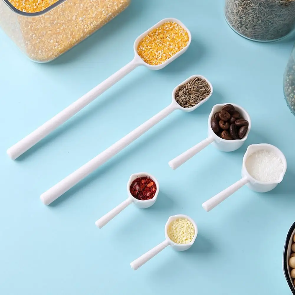 Multi-purpose Transparent Plastic Measuring Spoon with Scale Pet Feeding Scoop Salt Spoon Washing Powder Kitchen Gadgets