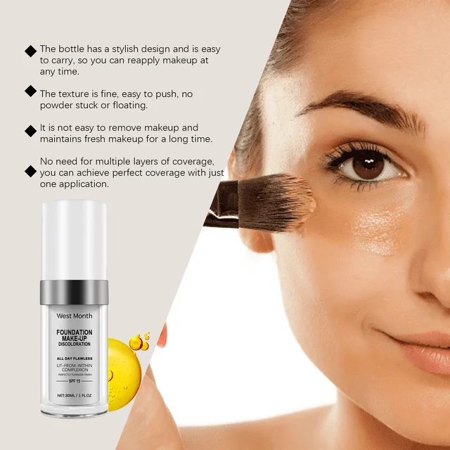 Colour Changing Liquid Foundation Natural Concealer Brighten Skin Tone Hydrating Makeup Base Liquid Foundation Cream Cosmetics