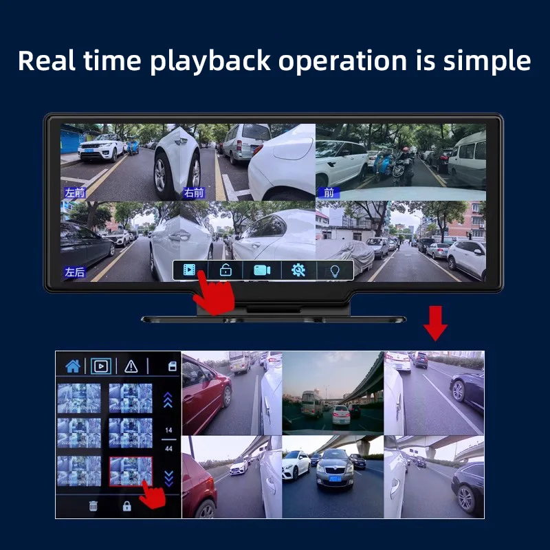 Car six way driving recorder high-definition 360 degree panoramic car image reverse camera blind spot assist system