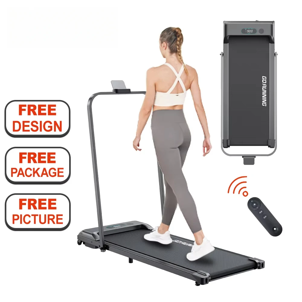 Portable 2 in 1 Foldable Walking Machine Indoor Electric Motorized Under Desk Treadmill