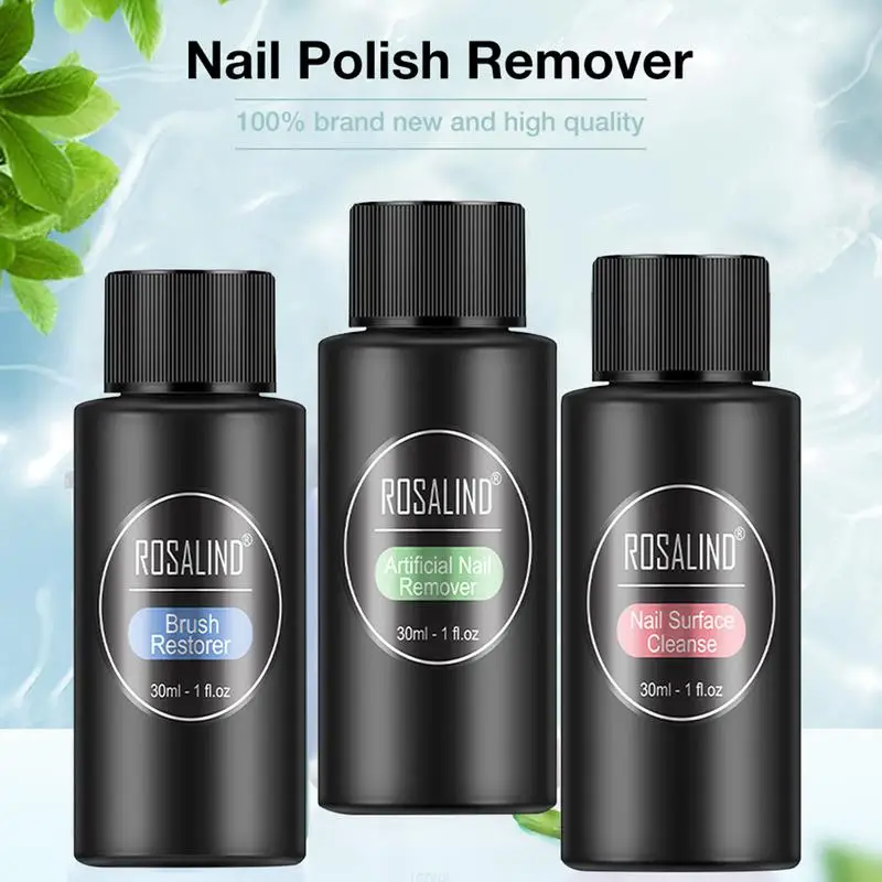 Nail Gel Remover 30ml Nail Degreaser Removes Excess Gel Enhances Shine UV LED Nail Gel Polish Brush Cleaner