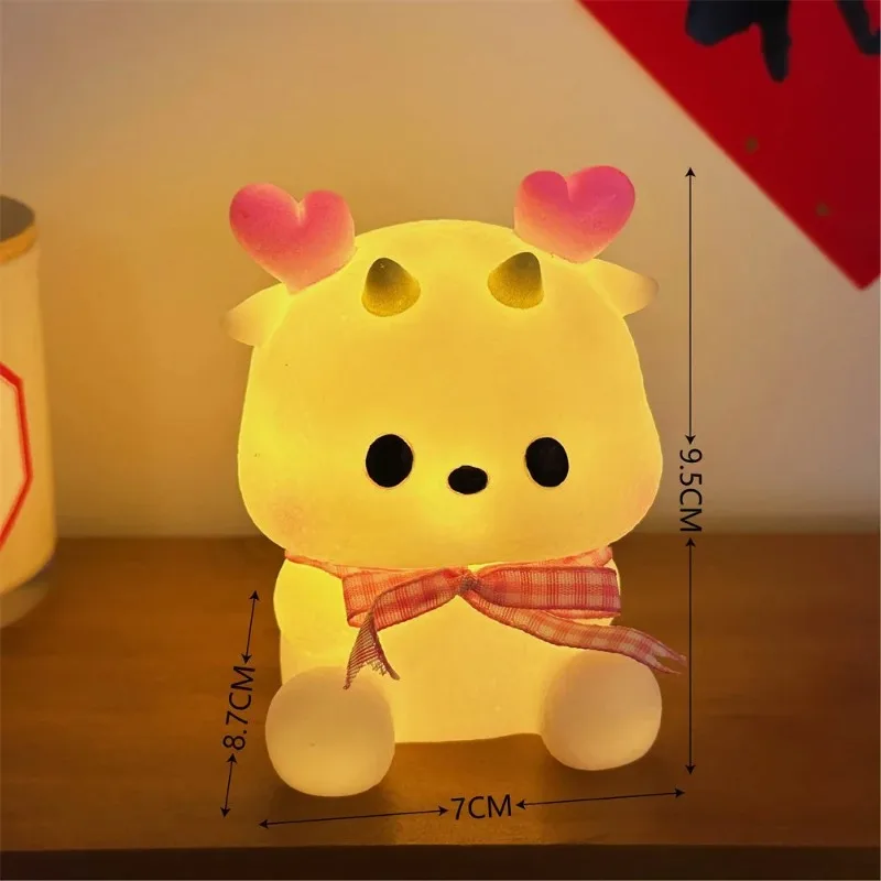 귀여운 용 모양 수면등 LED 실리콘 어린이 침실등 부드럽고 따뜻한 조명 침실 방 생일 선물 장식 용 모양 수면등