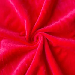 Large Solid Color Plush Velvet Fabric - Super Soft DIY Textile for Cushions, Pillows, Blankets, and Home Decor (Red)
