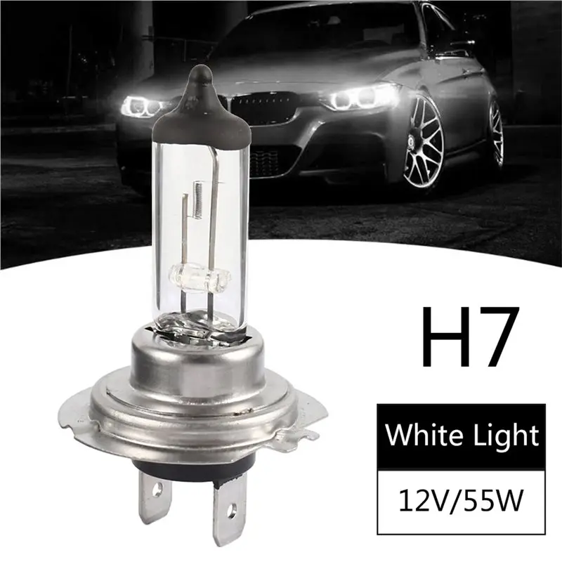 8Pcs 자동차 안개등 H7 할로겐 전구 따뜻한 노란색 빛 2400-2500K 55W 자동차 액세서리 일반 헤드라이트 전구 12V