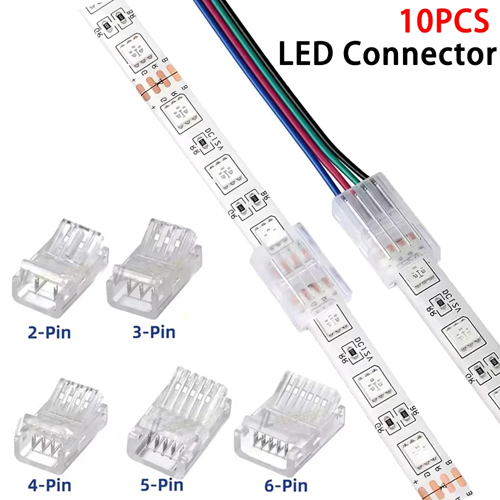 รูปสินค้า ตัวต่อสายไฟ LED 5050 แบบ 2-6 ขา 8/10/12 มม.