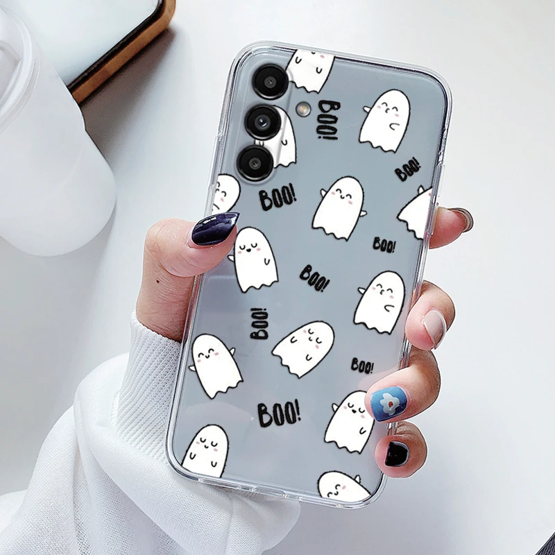 Clear Floral Cartoon Heart Shockproof Soft TPU Case - Transparent Cover