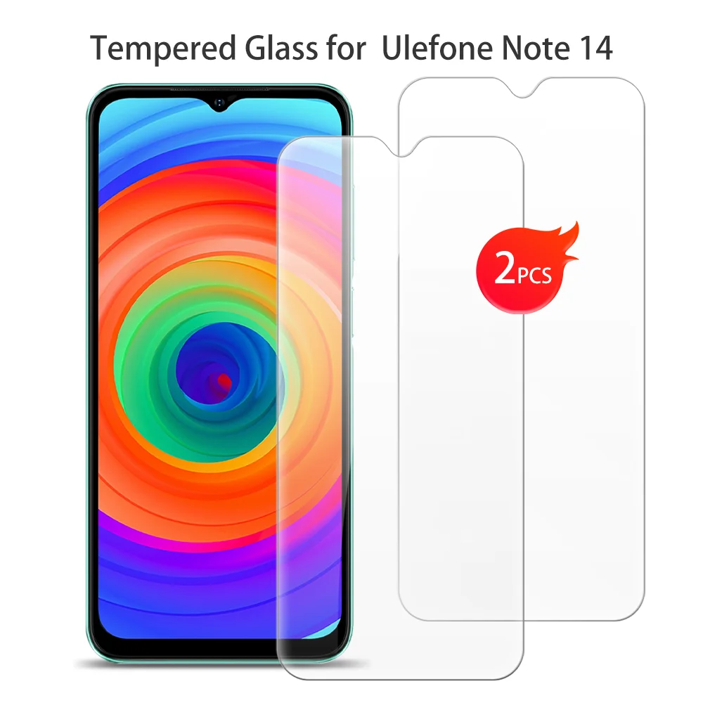 

For Ulefone Note 14 4GB Tempered Glass Protective ON Ulefone Note 14 3GB 6.52 Inch Screen Protector Smart Phone Cover Film