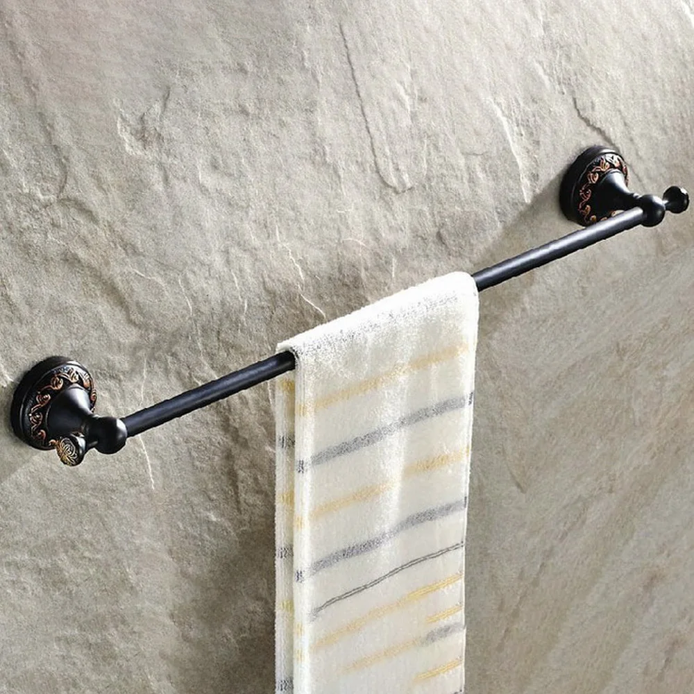 

Настенный держатель для полотенец mba461, латунный держатель для полотенец, прорезиненный маслом, черный