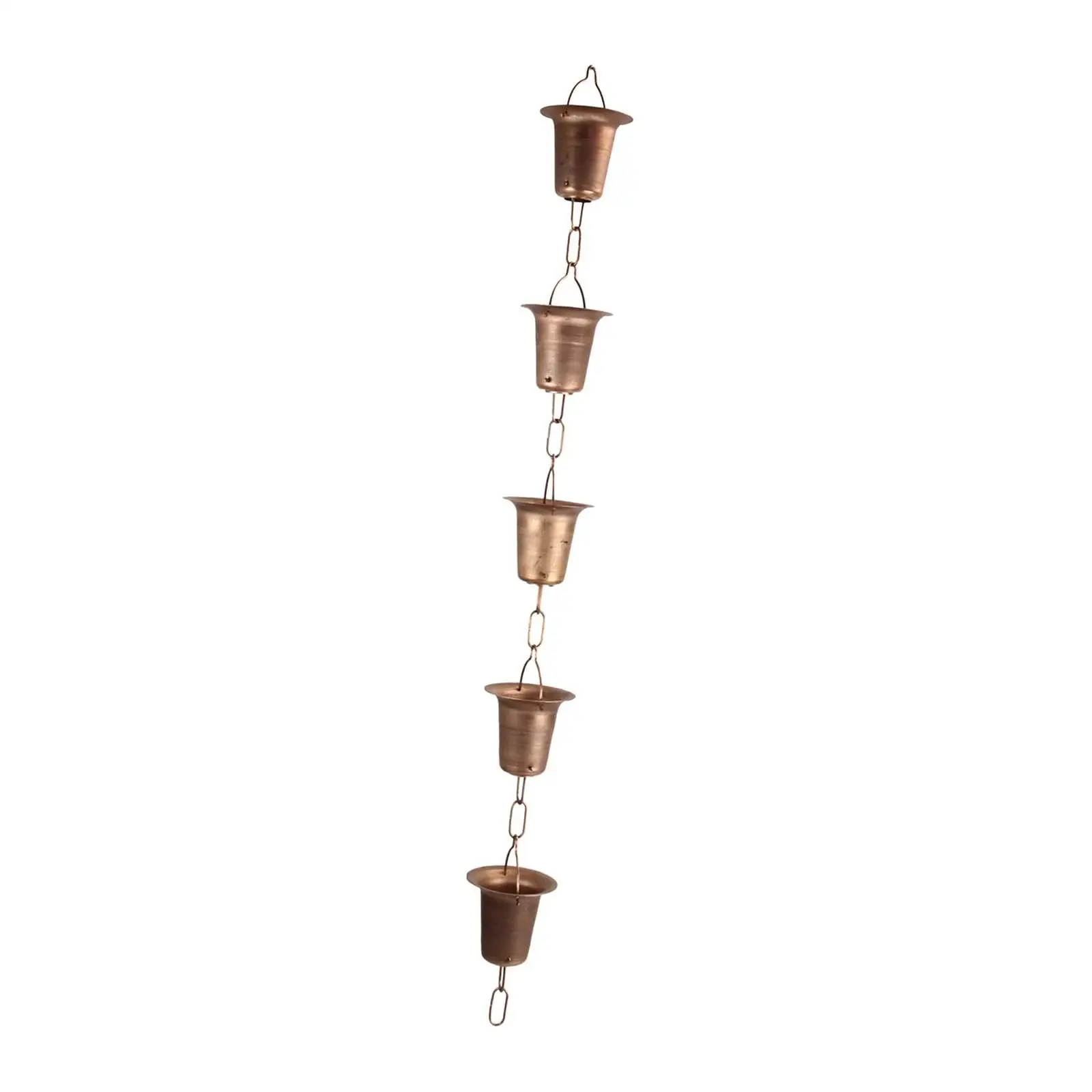 Garden Rain Chains Cup Rain Chain Bird Bath Bucket Chain Outdoor Decor Pouring Cups for Sheds Backyard Outdoor Awnings Home