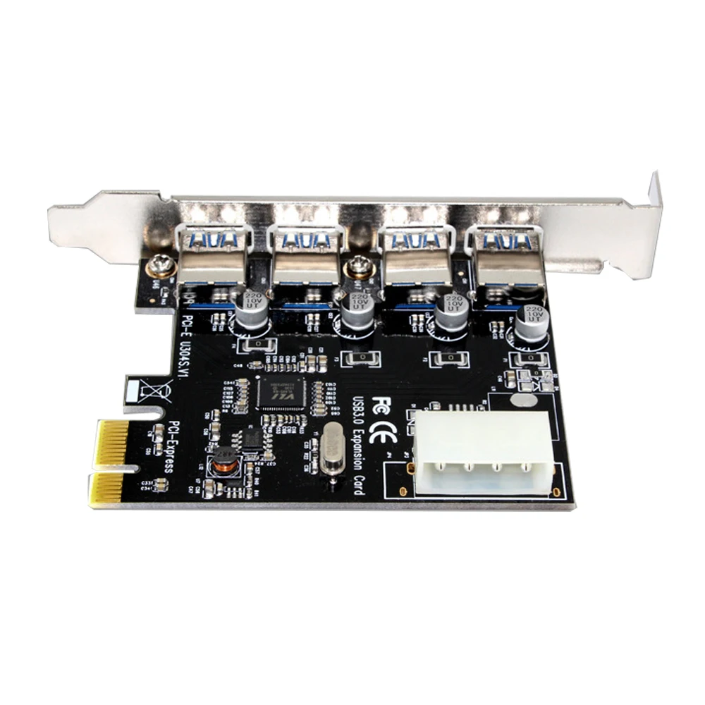 Controlador Conversor USB 3.0, PCIe X1, USB 3.0, 4 Portas, USB 3.0, Novo