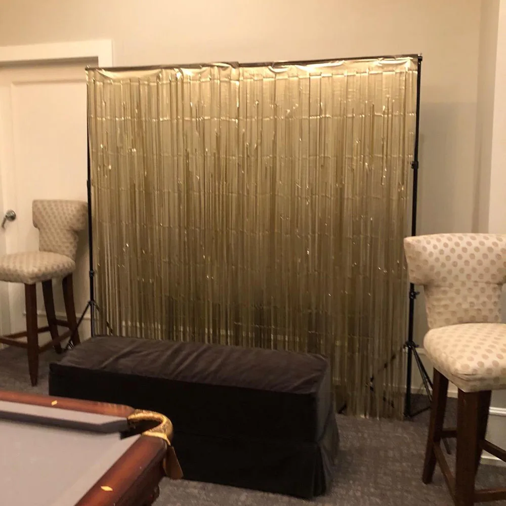 Tenda Tinsel Oro Champagne JijAcraft 2x2,5m Per Decorazioni Festa Compleanno Matrimonio