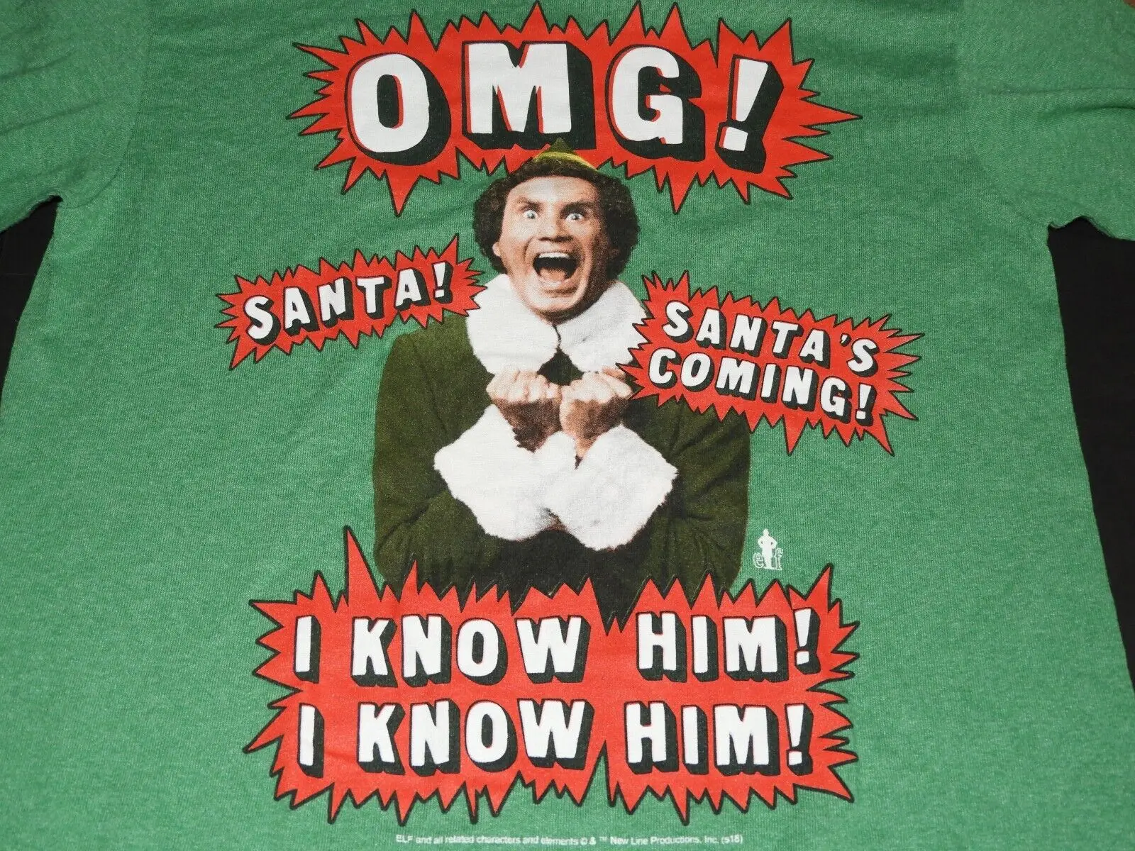 Женская футболка ELF Buddy OMG с изображением Санты